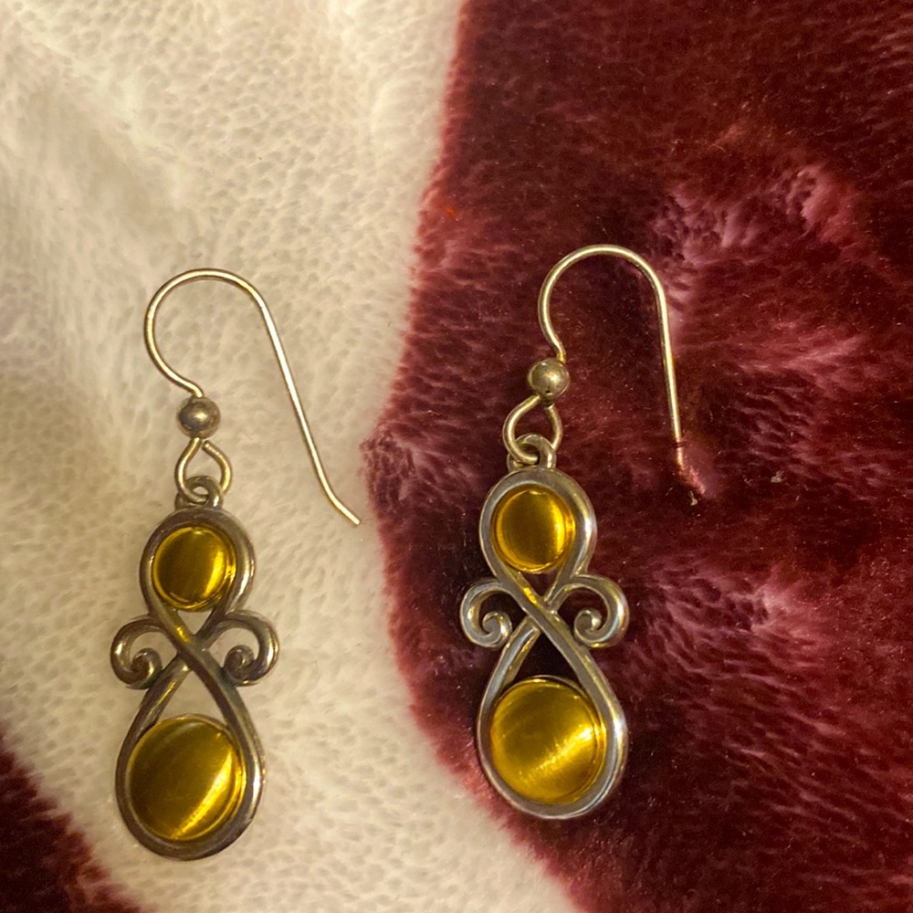 Brighton double sided gold and silver earrings.